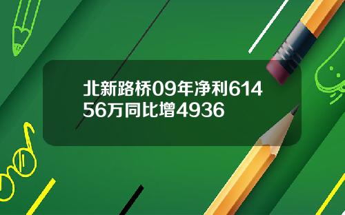 北新路桥09年净利61456万同比增4936