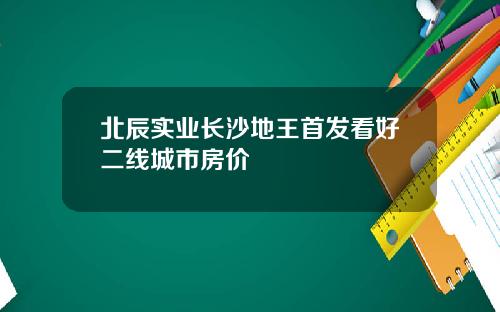 北辰实业长沙地王首发看好二线城市房价