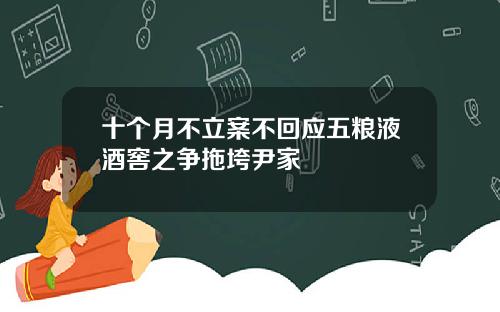 十个月不立案不回应五粮液酒窖之争拖垮尹家