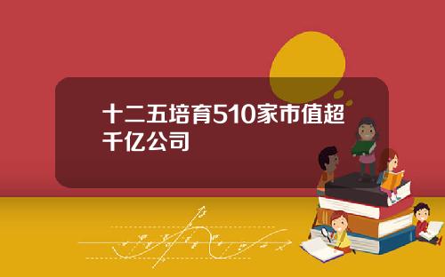 十二五培育510家市值超千亿公司