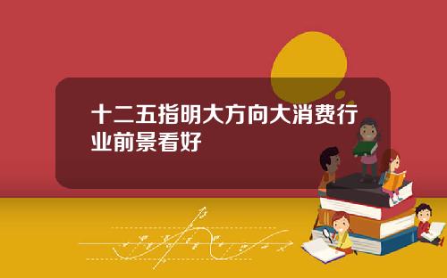 十二五指明大方向大消费行业前景看好