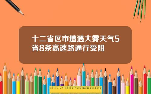 十二省区市遭遇大雾天气5省8条高速路通行受阻
