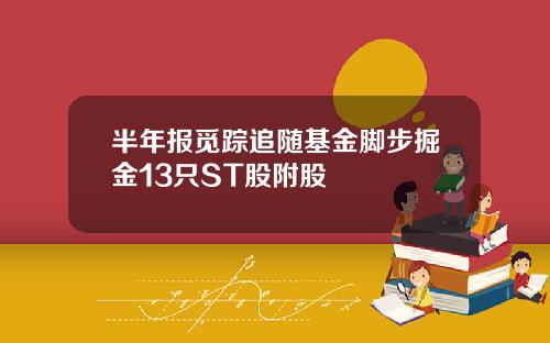 半年报觅踪追随基金脚步掘金13只ST股附股