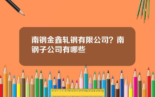 南钢金鑫轧钢有限公司？南钢子公司有哪些