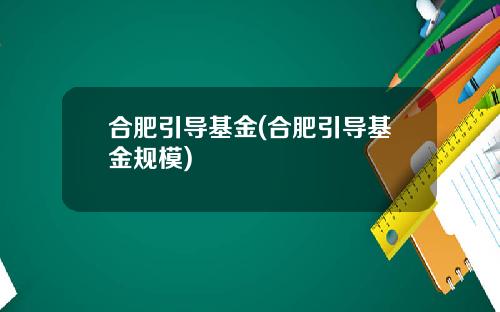 合肥引导基金(合肥引导基金规模)