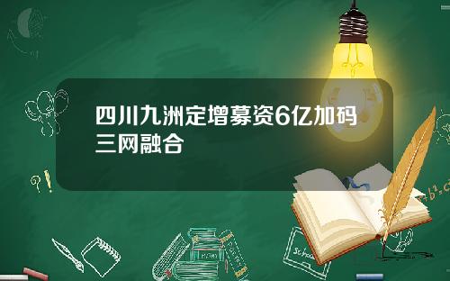 四川九洲定增募资6亿加码三网融合