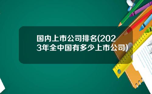 国内上市公司排名(2023年全中国有多少上市公司)