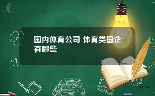 国内体育公司 体育类国企有哪些