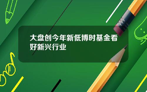 大盘创今年新低博时基金看好新兴行业 大盘创今年新低博时基金看好新兴行业