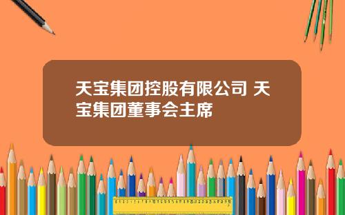 天宝集团控股有限公司 天宝集团董事会主席