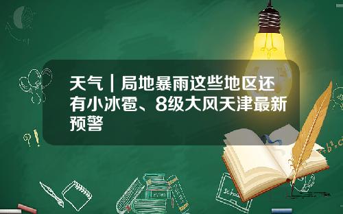 天气｜局地暴雨这些地区还有小冰雹、8级大风天津最新预警