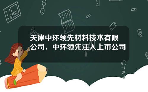 天津中环领先材料技术有限公司，中环领先注入上市公司