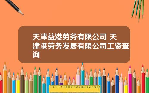 天津益港劳务有限公司 天津港劳务发展有限公司工资查询