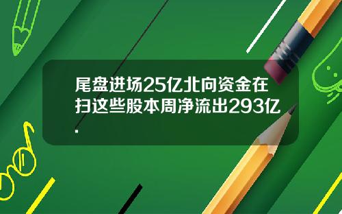 尾盘进场25亿北向资金在扫这些股本周净流出293亿.