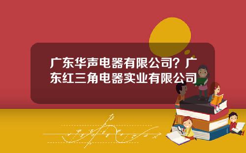 广东华声电器有限公司？广东红三角电器实业有限公司