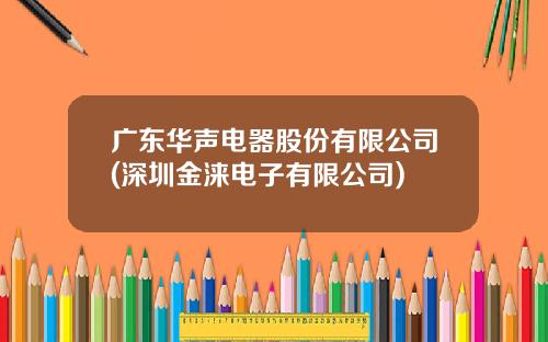 广东华声电器股份有限公司(深圳金涞电子有限公司)