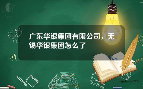 广东华银集团有限公司，无锡华银集团怎么了