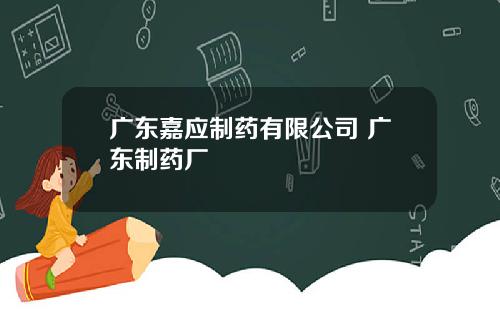 广东嘉应制药有限公司 广东制药厂