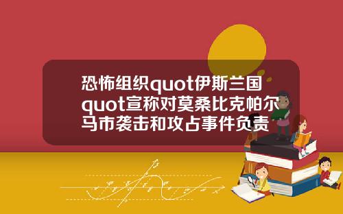恐怖组织quot伊斯兰国quot宣称对莫桑比克帕尔马市袭击和攻占事件负责