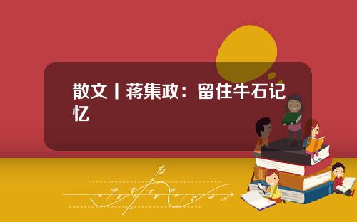 散文丨蒋集政：留住牛石记忆