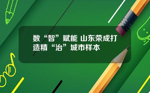 数“智”赋能 山东荣成打造精“治”城市样本