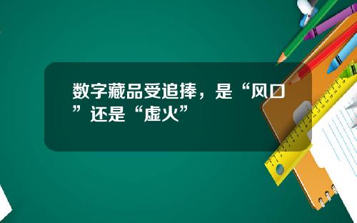 数字藏品受追捧，是“风口”还是“虚火”