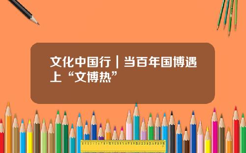 文化中国行｜当百年国博遇上“文博热”