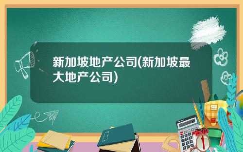 新加坡地产公司(新加坡最大地产公司)