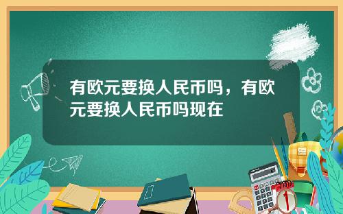 有欧元要换人民币吗，有欧元要换人民币吗现在