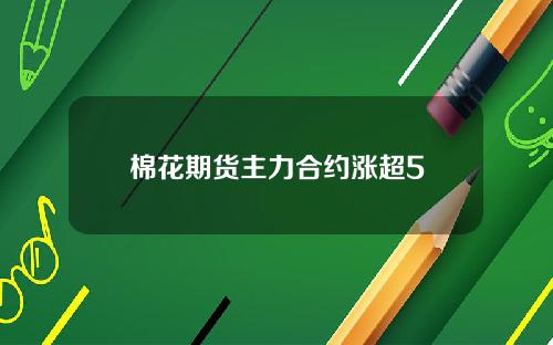 棉花期货主力合约涨超5