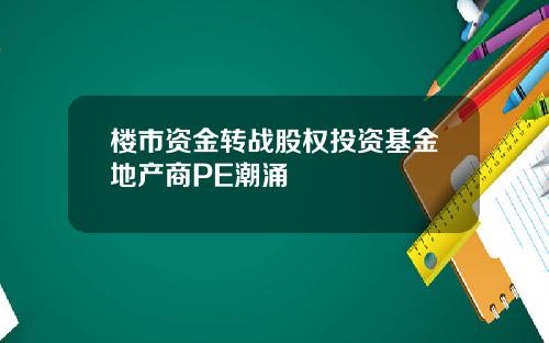 楼市资金转战股权投资基金地产商PE潮涌