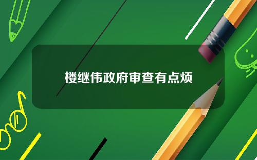 楼继伟政府审查有点烦