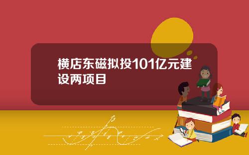 横店东磁拟投101亿元建设两项目