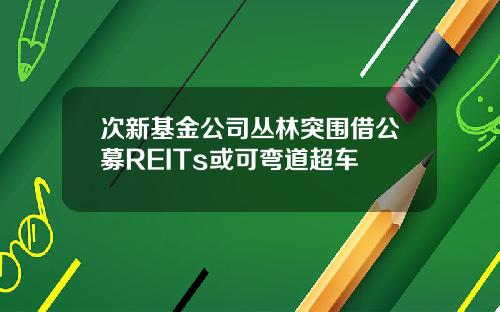次新基金公司丛林突围借公募REITs或可弯道超车