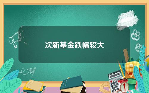 次新基金跌幅较大