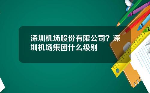 深圳机场股份有限公司？深圳机场集团什么级别