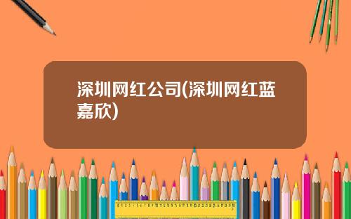 深圳网红公司(深圳网红蓝嘉欣)
