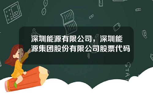 深圳能源有限公司，深圳能源集团股份有限公司股票代码