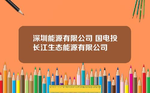 深圳能源有限公司 国电投长江生态能源有限公司