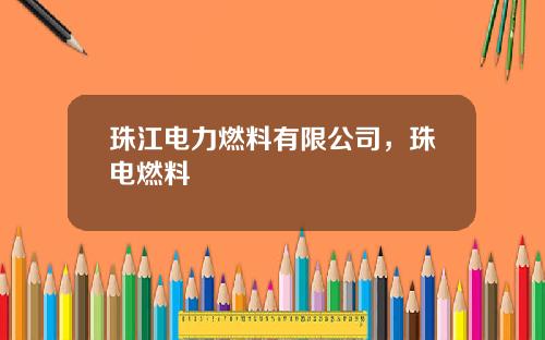 珠江电力燃料有限公司，珠电燃料