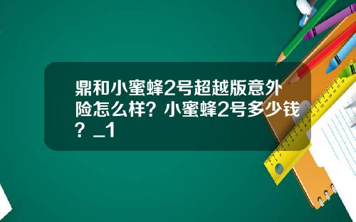 鼎和小蜜蜂2号超越版意外险怎么样？小蜜蜂2号多少钱？_1