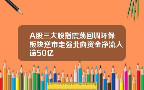 A股三大股指震荡回调环保板块逆市走强北向资金净流入逾50亿