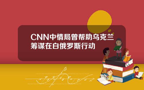 CNN中情局曾帮助乌克兰筹谋在白俄罗斯行动
