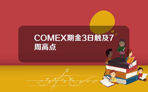 COMEX期金3日触及7周高点