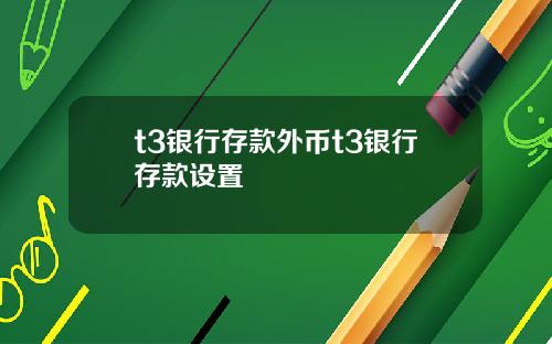 t3银行存款外币t3银行存款设置
