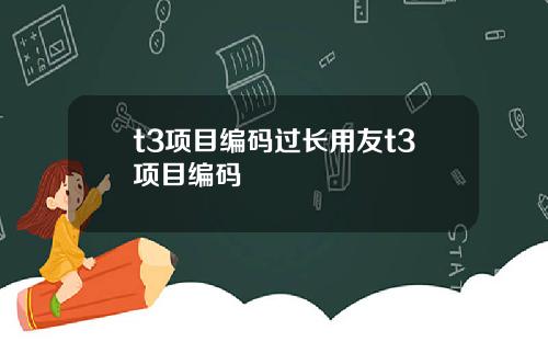 t3项目编码过长用友t3项目编码