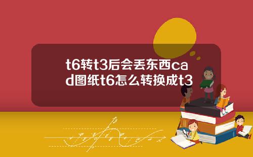 t6转t3后会丢东西cad图纸t6怎么转换成t3