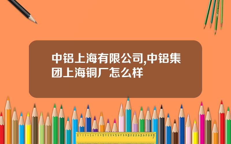 中铝上海有限公司,中铝集团上海铜厂怎么样