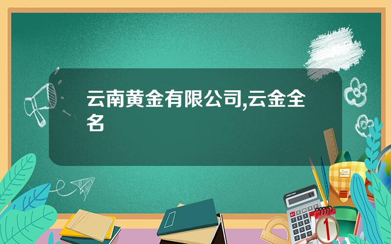 云南黄金有限公司,云金全名