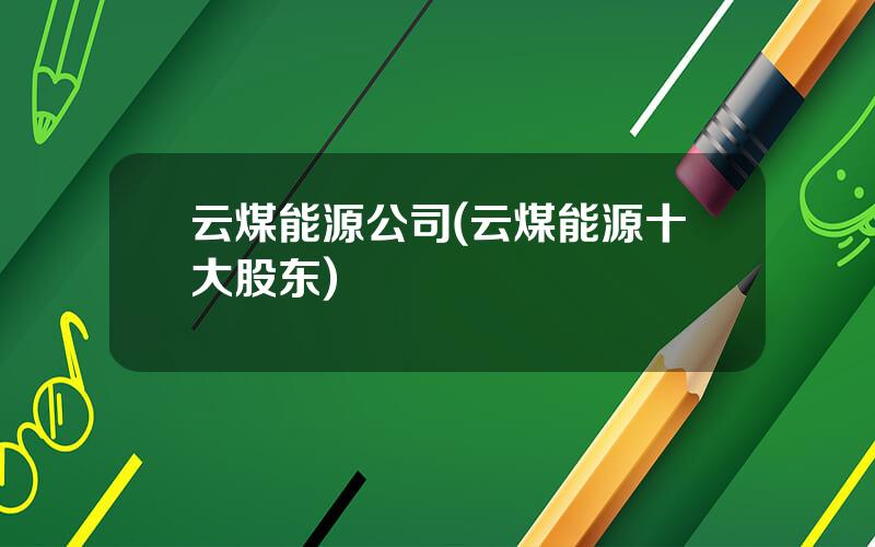 云煤能源公司(云煤能源十大股东)
